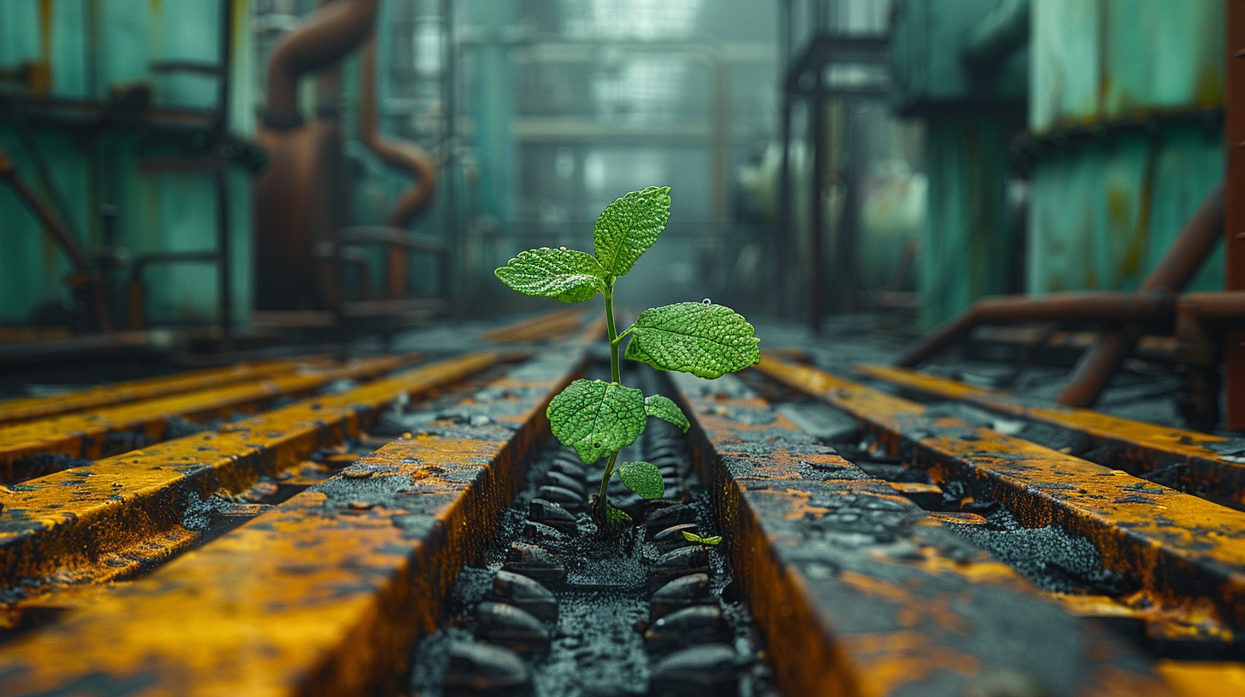 Ilustración de hidrógeno verde y materiales industriales limpios